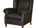 Poltrona in pelle Bergere con molle rilegate a mano bergere-molle-pelle-testa-di-moro