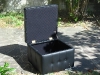 Pouf chesterfield con contenitore aperto