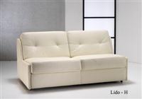 Divano letto in pelle Lido H