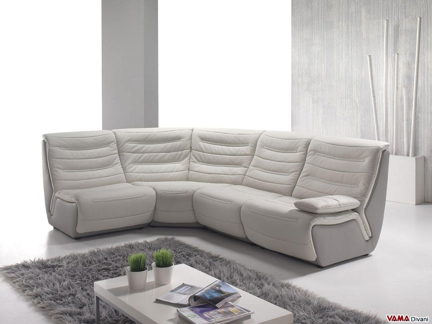 Divano letto moderno in pelle: divano letto in pelle sintetica ...