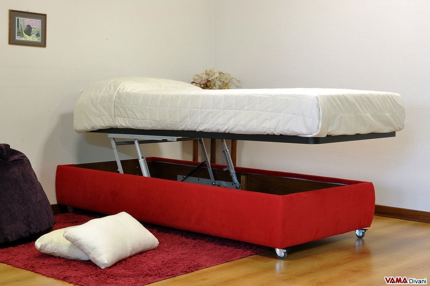 Letto contenitore meccanismo: letto contenitore testata imbottita ...