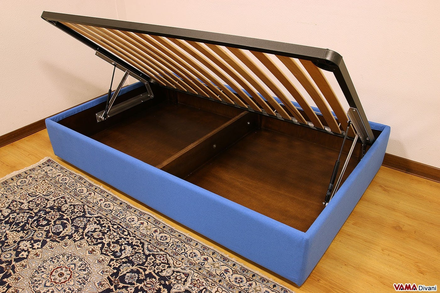 Letto sommier una piazza e mezzo con contenitore 120 cm