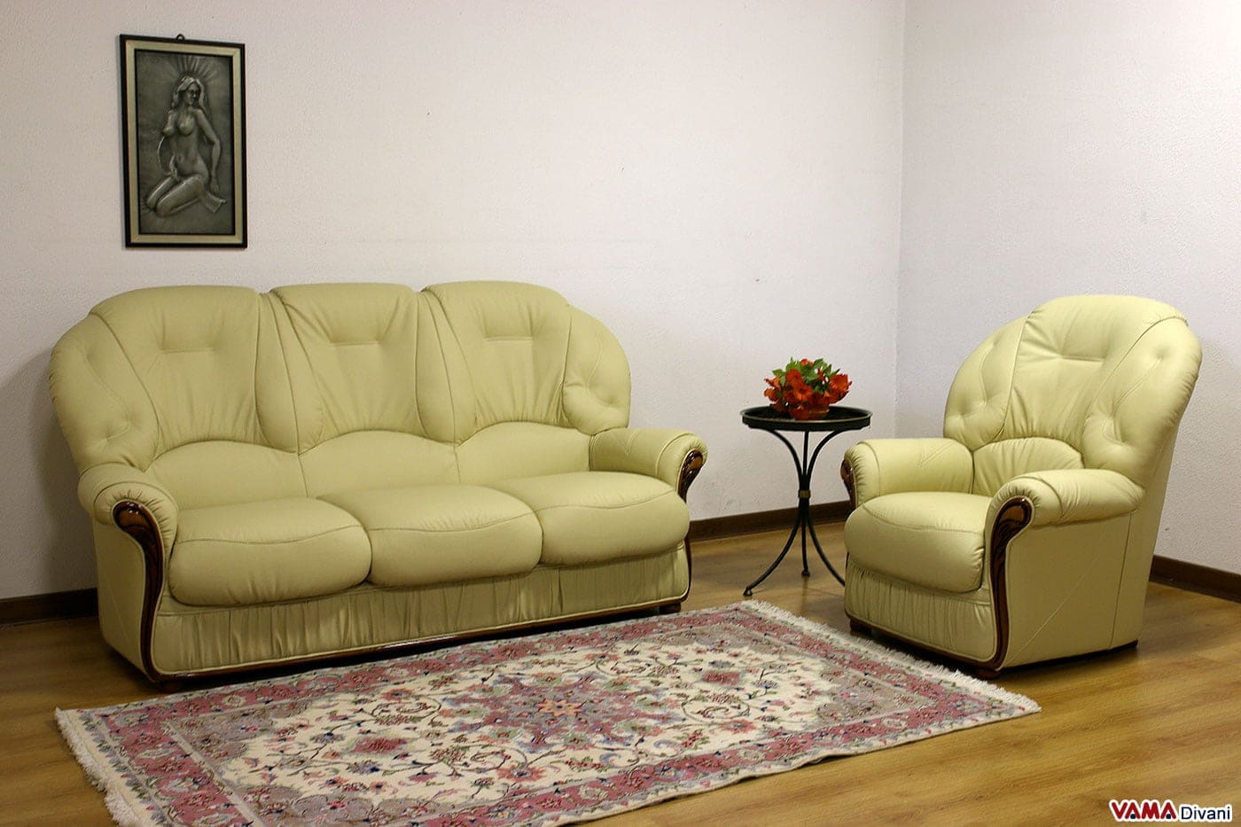 Divano rustico in legno: divano posti fisso stile rustico in legno ...