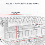 Misure divano Chesterfield 3 posti