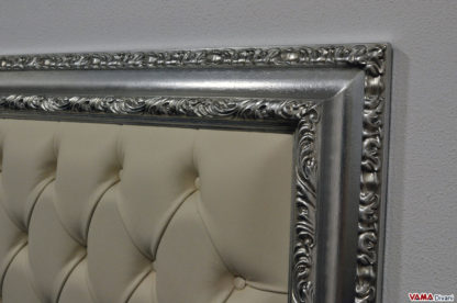 Testiera letto alta con cornice in legno