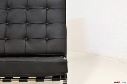Poltrona barcelona nera in pelle