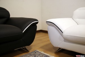 Braccioli divano bianco e nero