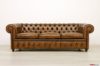 Divano Chesterfield 3 posti marrone