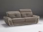 divano in pelle marrone contemporaneo