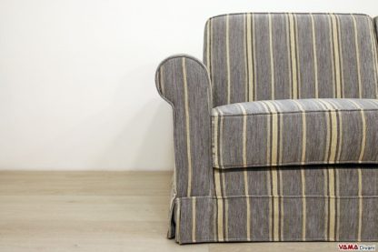 Bracciolo classico con schienale lineare