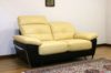 Divano moderno giallo e marrone