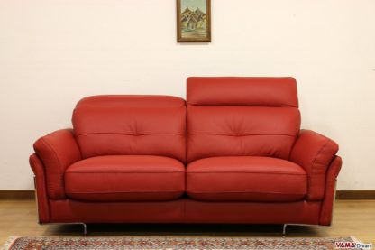 Divano in pelle reclinabile