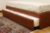 Doppio letto in pelle invecchiata marrone