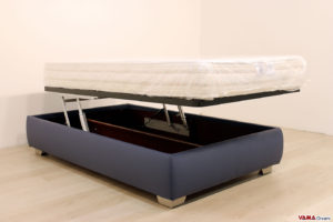 Letto contenitore 140 cm con meccanismo doppio movimento