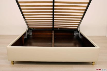 Letto contenitore matrimoniale alto da terra