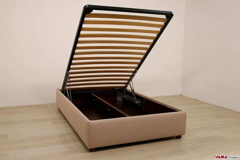 Letto Singolo Salvaspazio Con Contenitore - Misura 80x190 Cm, Sfoderabile Per Cameretta - Foto 6