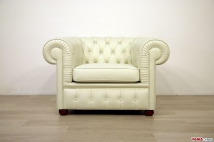 Poltrona Chesterfield bianca