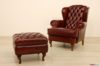 Poltrona classica imbottita con orecchie