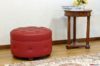 Pouf tondo con tavolino in legno