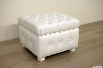 Pouf chesterfield bianco