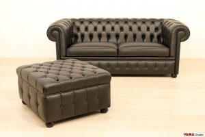 Pouf poggiapiedi chesterfield