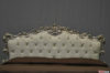 testiera letto barocco in pelle