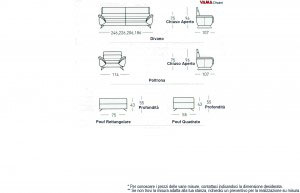 Misure divano moderno Cruise