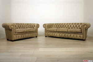 Salotto Chesterfield vintage beige