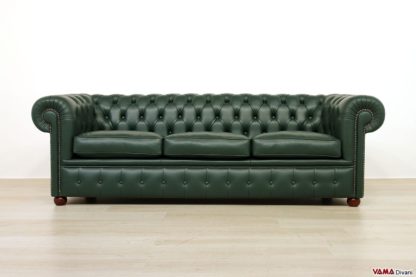 Divano Chesterfield verde inglese