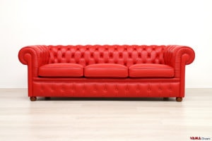 Divano Chesterfield rosso