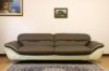 Divano moderno 3 posti maxi 240 cm marrone e panna