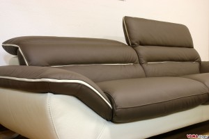Bracciolo bicolore marrone e beige