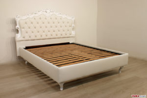 Letto barocco bianco laccato
