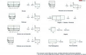 Dimensioni divano Oxigene