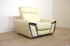 Poltrona moderna in pelle con poggiatesta relax