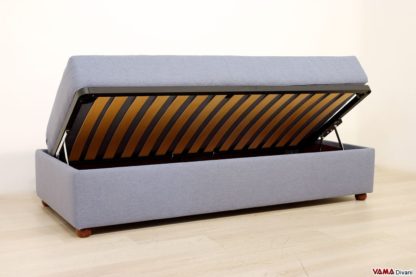 Letto contenitore laterale singolo in tessuto