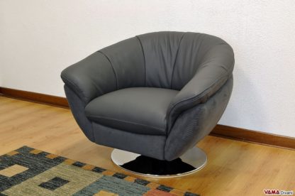 Poltrona moderna girevole nera