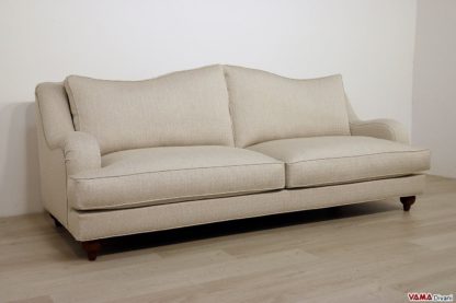 Divano in tessuto sfoderabile beige