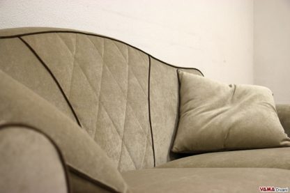 Schienale divano con cuciture romboidali