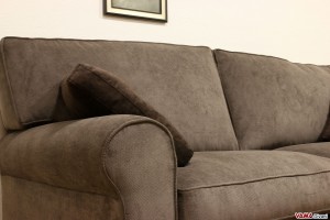 Bracciolo con microfibra marrone