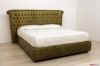 Letto leichester classico in pelle verde