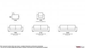 Dimensioni divano Plutone