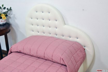 Testata letto singolo a forma di cuore