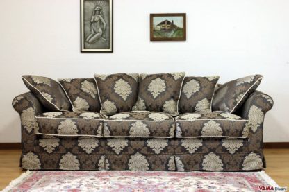 Divano classico 3 posti damascato