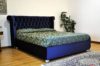 Letto leichester in velluto capitonnè