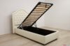 Letto singolo contenitore classico con bottoni swarovski