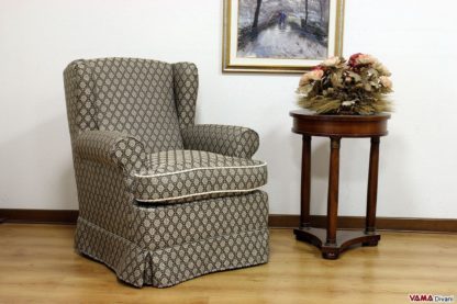 Poltrona bergere tessuto damascato