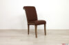 Sedia imbottita in pelle marrone