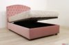 Letto contenitore velluto rosa antico