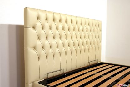 testiera letto capitonnè in pelle